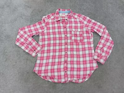 £7.99 • Buy HOLLISTER M Womens Shirt Pink White Check Poly Cotton Uk Adult Size Medium