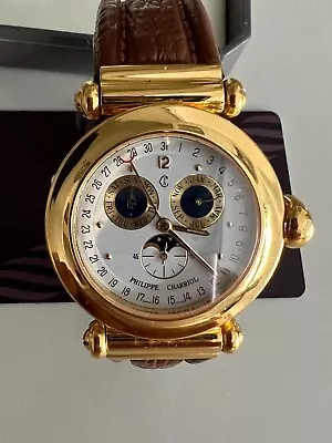 $1200 • Buy Philippe Charriol Columbus Moonphase Special Edition Men's Watch With Box/Papers