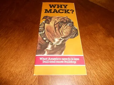 1985 1986 MACK TRUCK PROMOTIONAL BOOK / 24 P. FEATURES BROCHURE  WHY MACK?  • $4.99