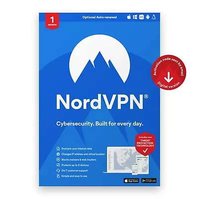 NordVPN Standard - 1-Month VPN & Cybersecurity Software Subscription - 6 Devices • £9.16