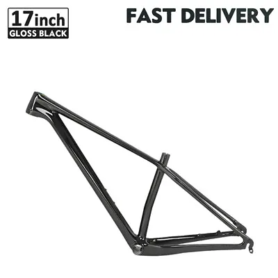 Quick Release Carbon Mountain Bike Frame MTB Bicycle Frame Gloss Black 17  • $398.73