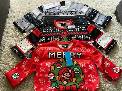 $11.99 • Buy NEW Think Geek Super Mario Star Wars Sony Playstation Ugly Christmas Sweater