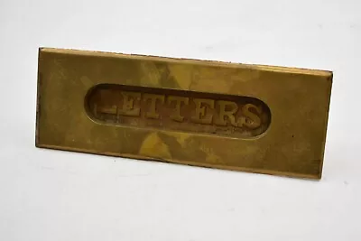 Antique Letter Mail Slot Brass LETTERS Drop Slot Vintage • $35.99