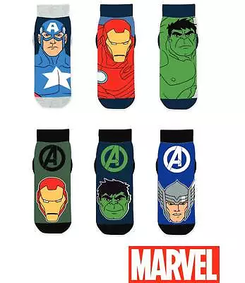 Marvel Avengers 3 Pack Socks 2 Designs 3 Pair Ironman Hulk Cpt America New • £3.99