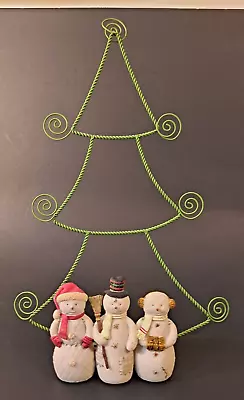 Hallmark Snowman Tree Christmas Card Photo And Napkin Holder 12  Tall • $9.99