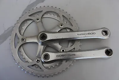 Vintage Shimano 600 Ultegra 170mm Crank Set FC-6207 130 BCD 53-42T Road Bike CX • $59.99