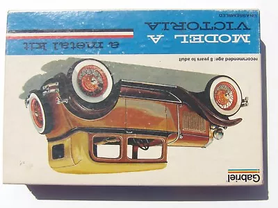 Vintage GABRIEL METAL KIT MODEL A FORD VICTORIA Toy Car ORIGINAL BOX USA Hubley • $10.50