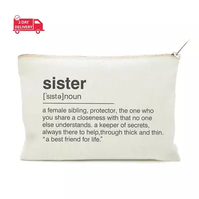 Sister Birthday Gift Makeup Case Sister Toiletry Bag Sister Gift Bag Sister • $26.34