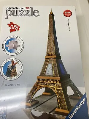 NEW Ravensburger 3D Eiffel Tower 216 Piece Jigsaw Puzzle La Tour Eiffel Paris • $18.50