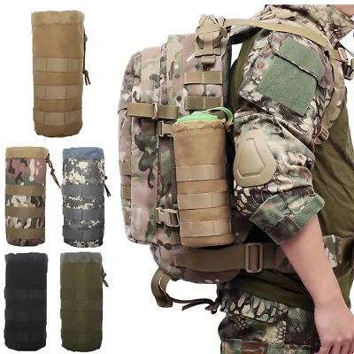 Outdoor Water Bottle Bag Tactical Military Hiking Belt Molle Holder Kettle Pouch • $8.99