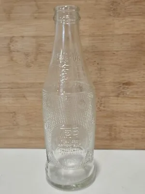 Vintage Clear Embossed Tab Soda Bottle 10 OZ • $9.99