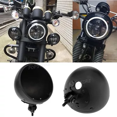 7  Motorcycle LED Headlight Cover Housing Holder Bucket For Heritage Softail • $53.01