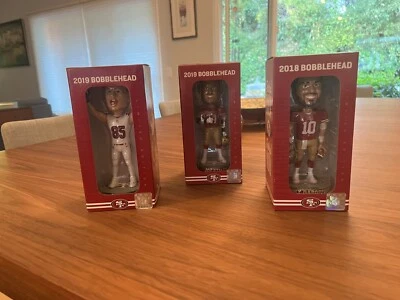 $49 • Buy San Francisco 49ers Bobbleheads Set Of Three -George Kittle,Joe Staley,Jimmy G