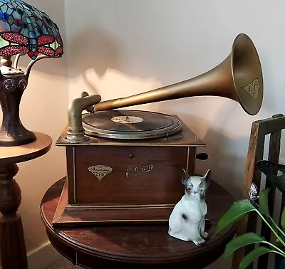 Working Antique Crank Type Phonograph Record Player With Horn 1905 *PICK UP ONLY • $200