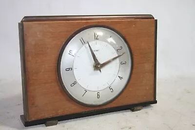 £9.99 • Buy Vintage METAMEC 8 Day Mantle Clock Teak And Bronze With Brass Feet