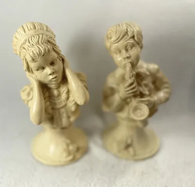 $35 • Buy Boy Playing Saxophone And Girl Covering Her Ears Statues From Universal Statuary