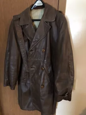 Leather Trench Coat Mens XL • $200
