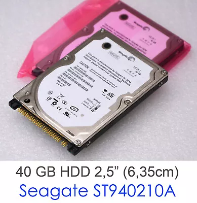 40GB Ide Hard Drive 44-PIN Pata HDD Seagate ST940210A Exact 5400 RPM 25   64cm • £43.20