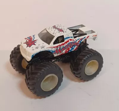 White MADUSA 1:64 Trucks Monster Jam Hot Wheels 🇺🇸 Stars And Stripes • $15