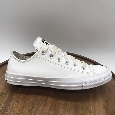 Converse Womens One Star Size 8 Lo Patent White Mono Metallic 164715C White • $27.60