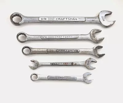 Vintage Craftsman Wrenches Lot Of 5 USA • £15.42