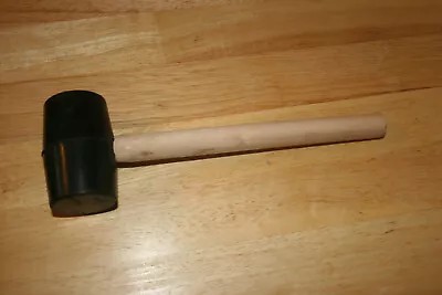 New 8 Oz Rubber Mallet Hammer Hard Wood Handle 10  Long • $8.49