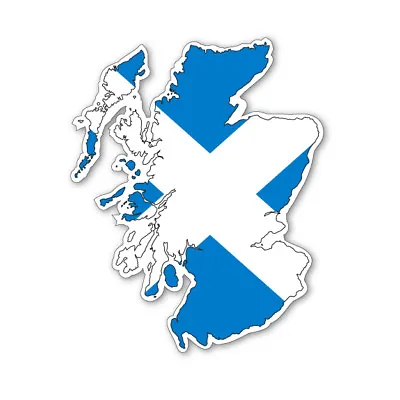 Scotland Map Silhouette Flag Vinyl Car Van Ipad Laptop Sticker • £2.15