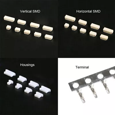 2~10P SH1.0MM Connector+Terminal Set Housing Plug Socket Horizontal/Vertical SMD • $6.40