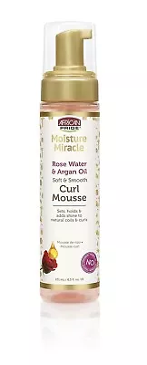 African Pride Moisture Miracle Rose Water & Argan Oil Curl Hair Mousse 251 Ml • $7.11