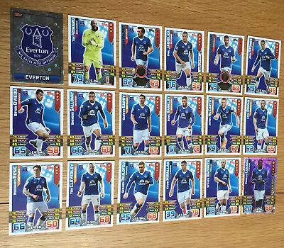 Topps Match Attax 2015/16 Everton Complete Team Set X 18 Cards • £4.99