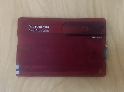 VINTAGE VICTORINOX SWISS CARD Wallet Rare Red Multi-Tool Knife (missing Parts) • $18