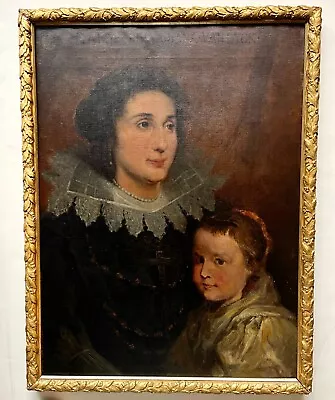 Oil Painting Of Mary Justiniana Van Dyck Framed Vintage • $150