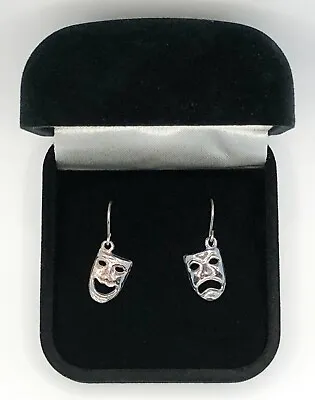 £6.95 • Buy Comedy Tragedy Theatre Masks- Sterling Silver Earrings In Gift Case RRP £12.99
