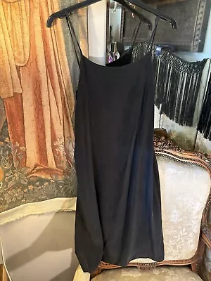 Black  Silk Long Petticoat. 36bx38lgth. Zip In Back. Unworn • £12