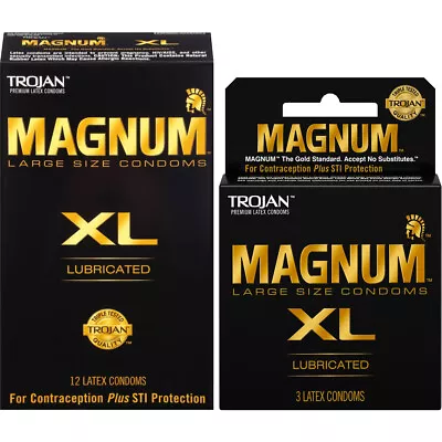 Trojan Magnum XL Extra Large Lubricated Latex Condoms • $14.99