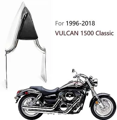 Chrome Sissy Bar Passenger Rear Pad For Kawasaki Vulcan VN1500 Classic 1996-2008 • $138.88