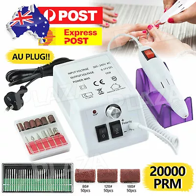 New Electric Nail File Drill Tool Acrylic Art Pedicure Salon Machine Bits Set • $24.95