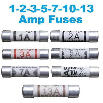BEST QUALITY Fuses Household Domestic Plug Fuse Cartridge 1 2 3 5 7 10 13 Amp • £2.49