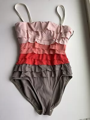 Magicsuit NWOT Leah Bandeau Pink Ruffles Underwire One-Piece Swimsuit Size 8 • $17.50