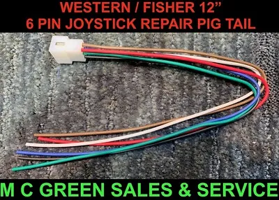 Western Snow Plow 6 Pin Joystick Controller Repair 12  Pig Tail Oem Colors New!! • $18.95