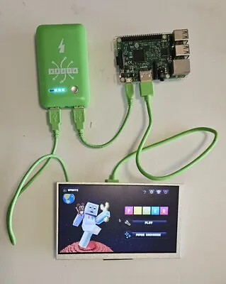 Raspberry Pi 3 Model B + 7  LCD HDMI Display  + Power Bank +   SanDisk 8G Card • $149