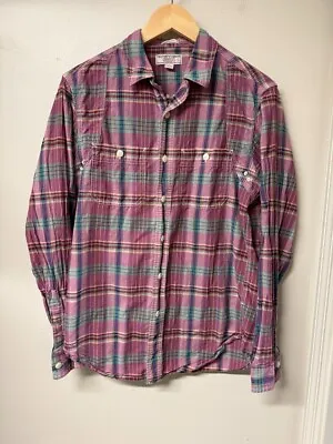 Mens Wallace And Barnes Naval Work Shirt Indian Madras Miami Pink Green Small S • $22.59