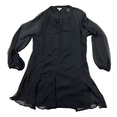 Joie Women's Limited Edition Pullover Style Balloon Sleeve Dress Caviar Black M • $12.99