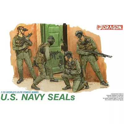 Dragon 3017 US NAVY Seals 1/35 Scale Plastic Model Figures Kit Miniatures • £14.95