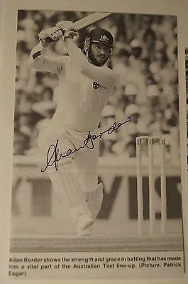 $45 • Buy Cricket Collectable - Australian Test Captain Photocard - Signed Allan Border