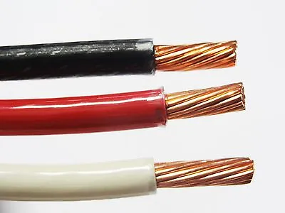 25' Ea Thhn 6 Awg Gauge Black White Red Stranded Copper  Building Wire  • $93.72