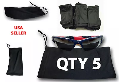 5 Universal Sunglasses Case Black Pouch Storage Bag Glasses Microfiber Sleeve • $2.14