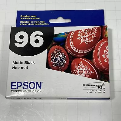 Genuine Epson 96 T096820 Matte Black Ink Cartridge Stylus Photo R2880 Exp 2.2018 • $3.60