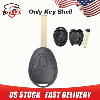 2 Buttton Remote Key Shell For BMW Mini Cooper S R50 R53 Uncut Blade Blank Case • $8.27