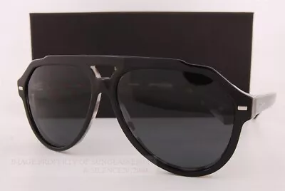 Brand New Dolce & Gabbana Sunglasses DG 4452 3403/87 Black/Dark Gray For Men • $159.99